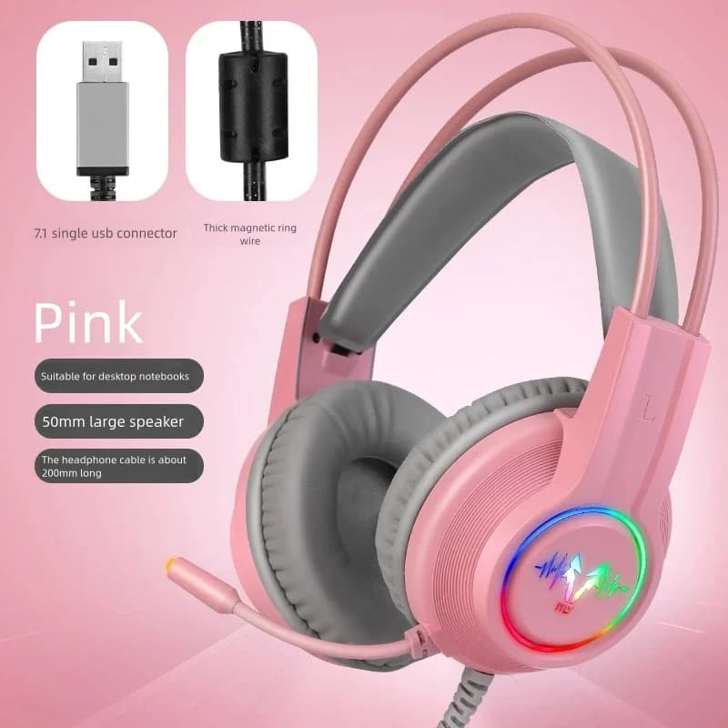 ITLY H200 Computer Gaming Headphones with Factory Direct Sales With Heavy Low Headphones With LED Light Noise Cancellation