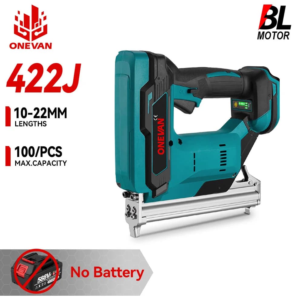 ONEVAN 2 Marce 30 MILLIMETRI Brushless Pistola Sparachiodi Elettrica Telaio In Legno Cucitrice Chiodatrice Lavorazione Del Legno Strumento di Potere Per Makita Batteria Spille
