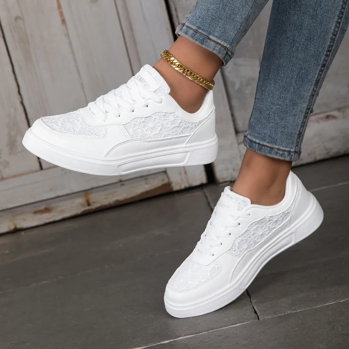 DJSUNNYMIX Scarpe da donna con decorazioni glitterate con motivo floreale, scarpe basse con plateau, scarpe casual antiscivolo, calzature estive Zapatillas