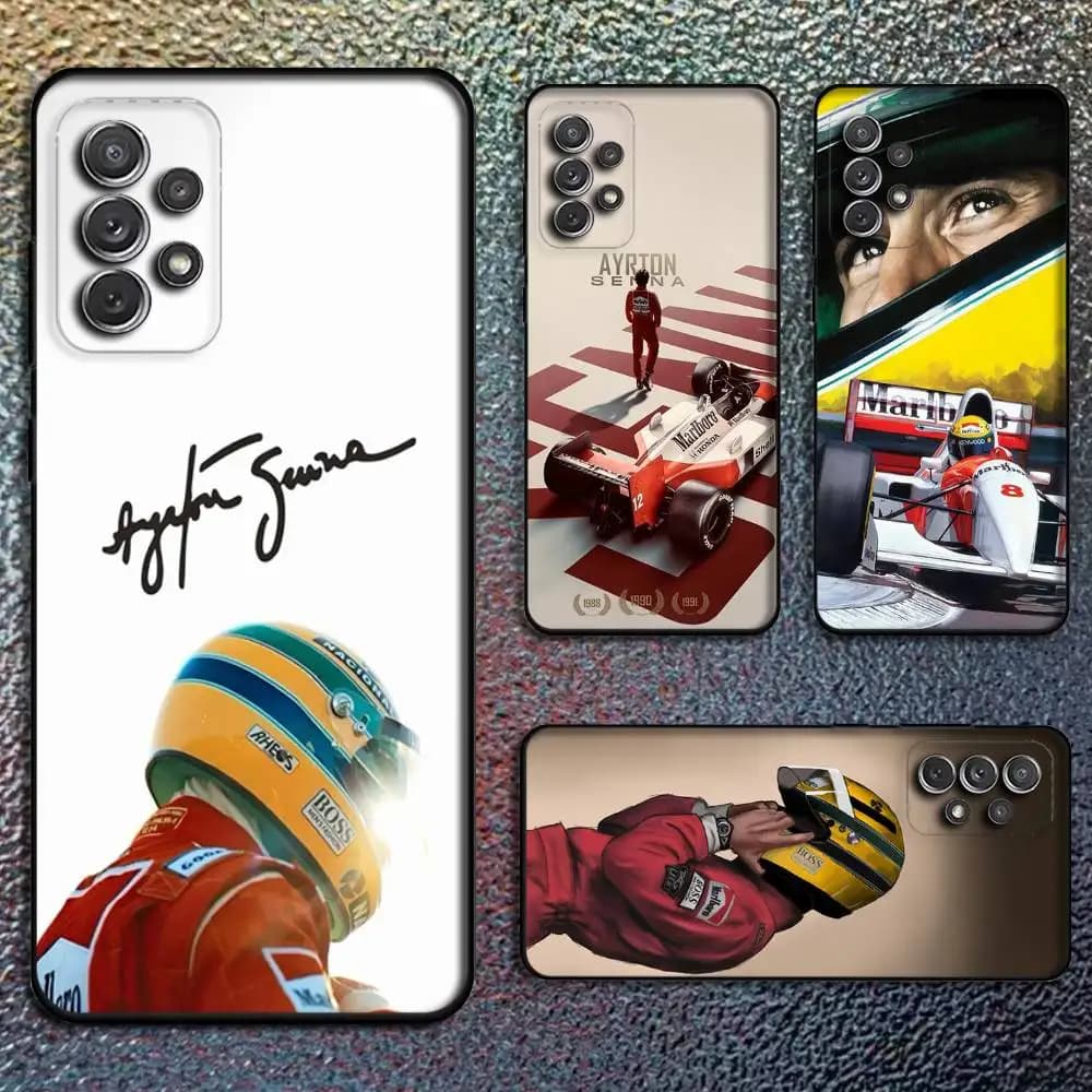 Custodia per telefono Racing Driver A-Ayrton S-Senna per Samsung S25, S24, S21, S22, S23, S30, Ultra, S20, Plus, Fe, Lite, Note, 10.9,5G Cover nera