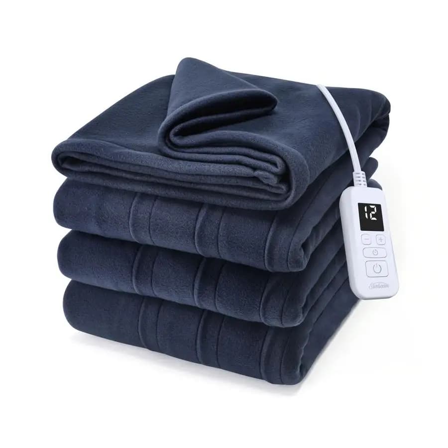 Coperta elettrica riscaldata Royal Ultra Fleece a grandezza naturale, 84 x 72, 12 impostazioni di calore, spegnimento automatico selezionabile in 12 ore, riscaldamento rapido, M