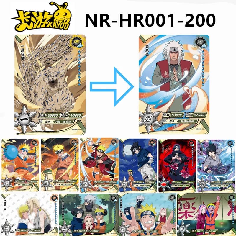 Kayou HR Card 1 ~ 200 Series Naruto Haruno Sakura Tsunade Hyuga Hinata Rare Collection Card natale regalo di compleanno gioco giocattoli
