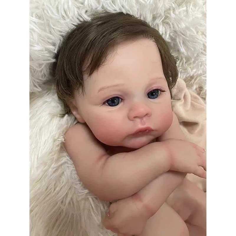Kit Bebe Reborn da 18 pollici Prato con capelli radicati già dipinto Dettagli a mano Pittura con kit Venis visibile bebé reborn niña