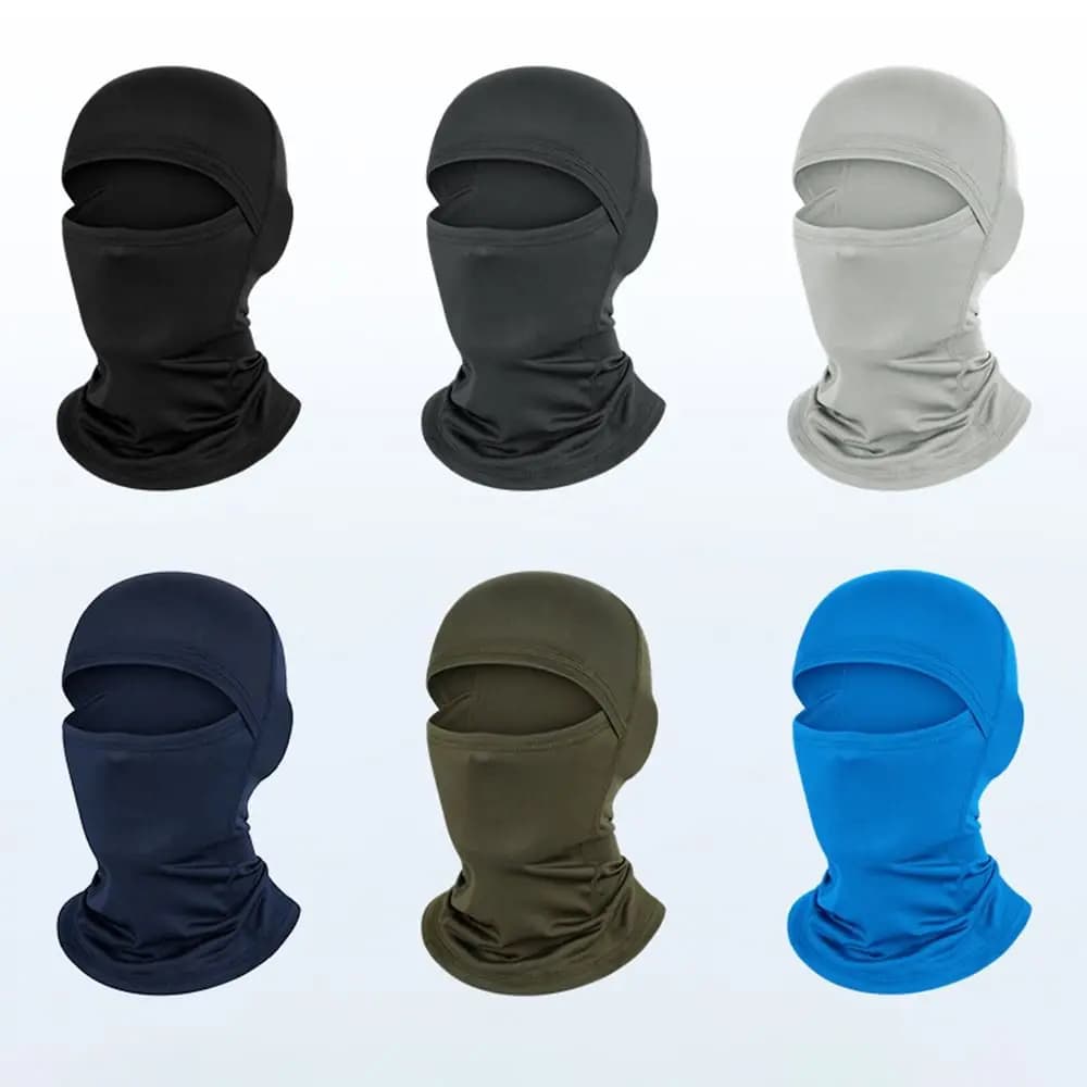 Ice Silk Cool Balaclava Breathable Sun Protection Motorcycle Cycling Mask Quick Dry Face Cover Headwear Motorcycle Riding