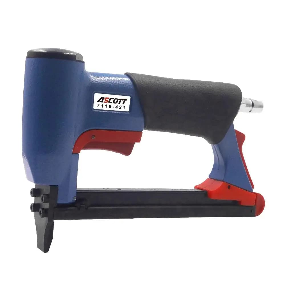 ASCOTT 21Ga Cucitrice per tappezzeria ad aria 7116-421 Chiodatrice per cornici pneumatiche Pistola sparachiodi per mobili Armadi Divano Strumento per la lavorazione del legno