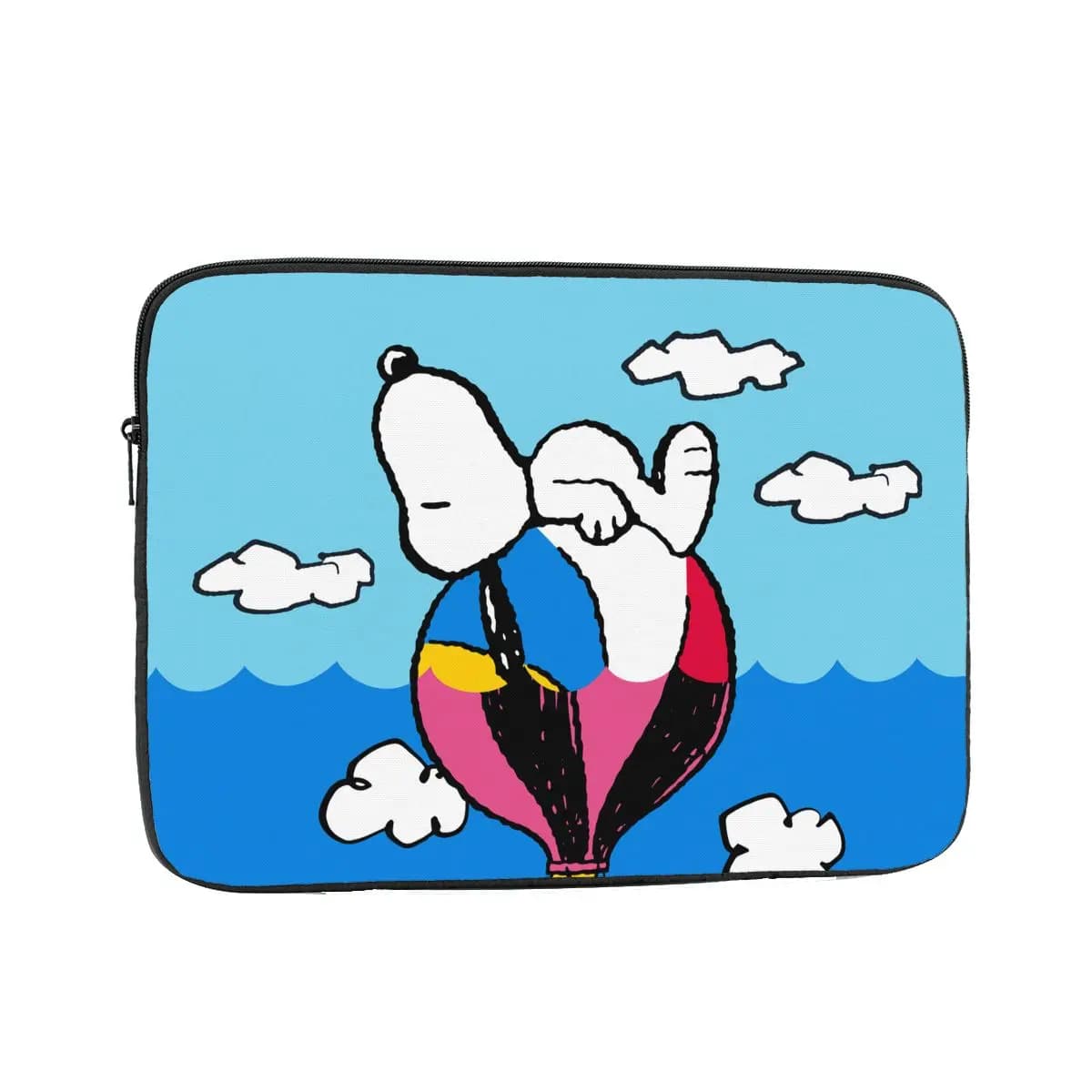Custodia Protettiva per Laptop Snoopy e Woodstock con Motivo Mongolfiera, 12 13 15 17 Pollici, per MacBook Air Pro, Borsa Antiurto per Notebook