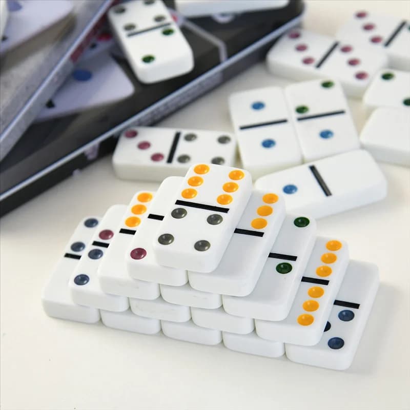 Set domino avorio, gioco da tavolo domino, scacchi e carte interattivi genitore-figlio-AU47