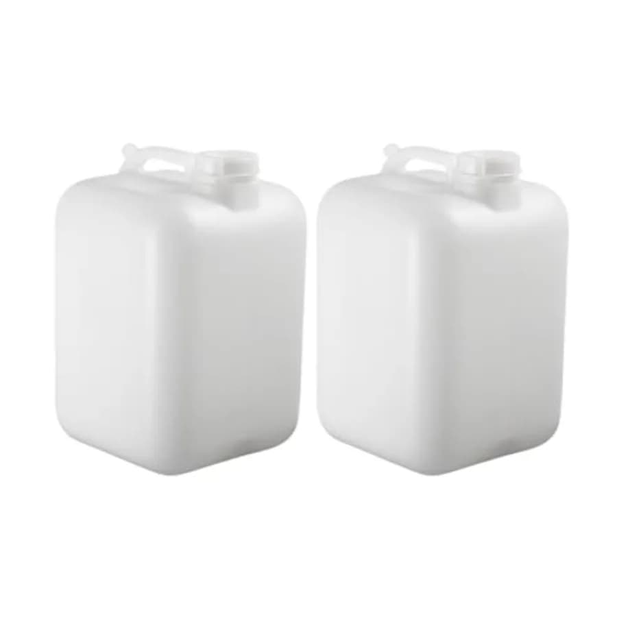 FastRack Contenitore Hedpak da 5 galloni con tappo, confezione da 2, senza BPA, per alimenti e a prova di perdite, contenitore bianco per acqua, ideale per la fermentazione di birra