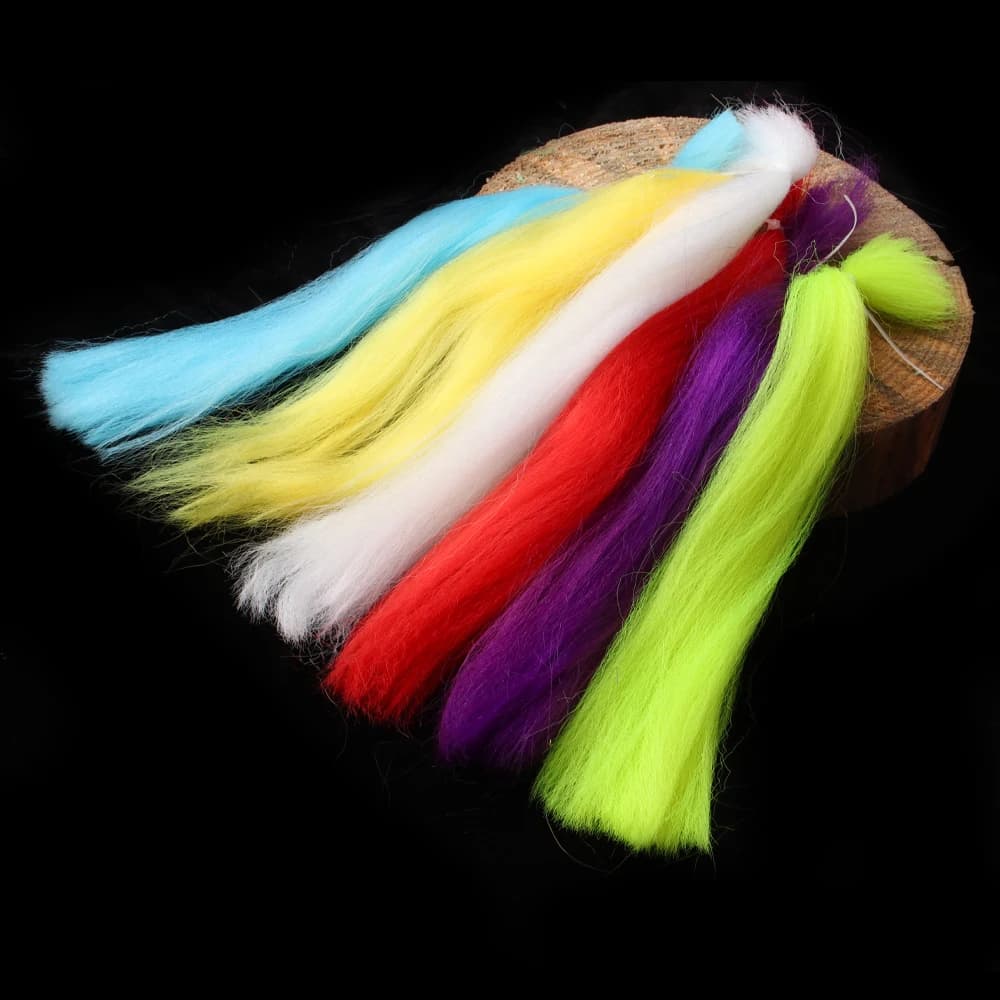 1 Confezione Fibra Kinky Minnow Crimpata da 30 CM per Streamer, Fibre per Mosche, Materiale per Legatura Teste di Jig Bucktail per la Pesca a Mosca di Trota, Luccio, Spigola e come Esche