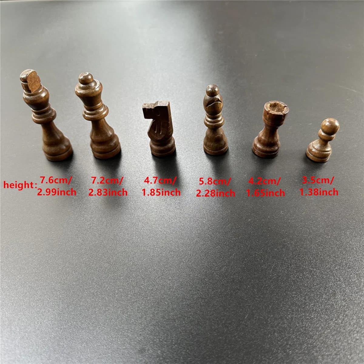 International Chess Pieces 3-inch New Advanced Solid Wood Chess Set with 32 Chess Pieces for Desktop Entertainment Games