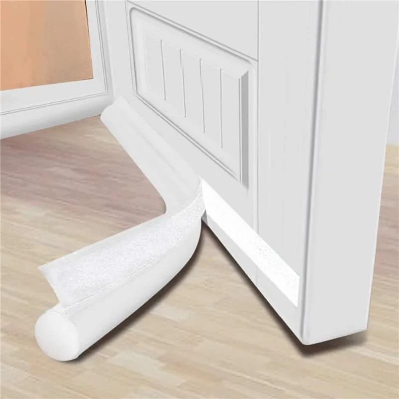 Guarnizione Regolabile per Fondo Porta, Striscia Sigillante Antifreddo e Antivento, Blocca-Cavi Spesso per Porte, Protezione da Ingresso di Aria Fredda