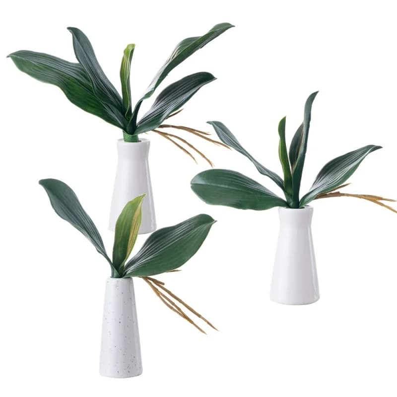 1PCS Orchid leaves, Phalaenopsis leaves, INS simulated flowers, home decoration, wedding bouquets, wall plants, fake flowers