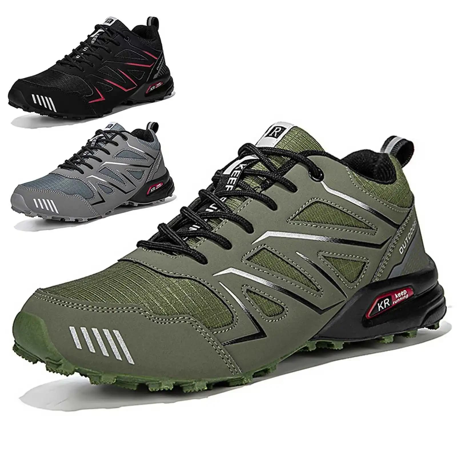 Waterproof Trekking Shoes Men's Outdoor Trekking Shoes Camping Gymnastics for Climbing in the Mountain Tactical Boots for Hunting Men's Bike Shoes