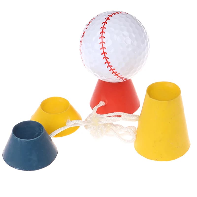 1 set di magliette da golf 4 in 1 con driver di corda T-shirt da golf in gomma invernale di diverse altezze per sport di allenamento con la palla da campo a casa