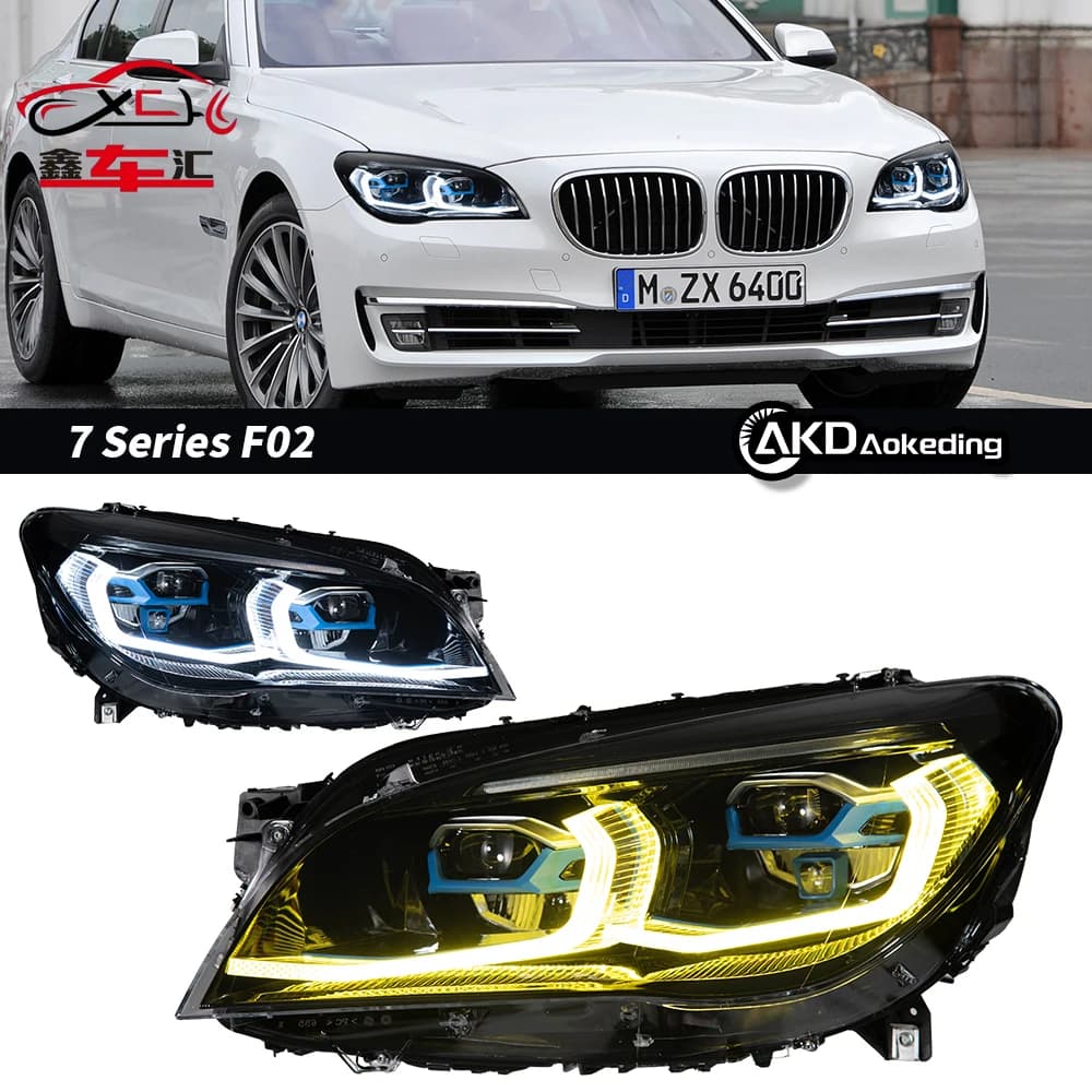 Faro Anteriore per BMW F02 2013-2015, Faro a LED G12, Luci Diurne DRL, Lente Proiettore, Accessori Auto