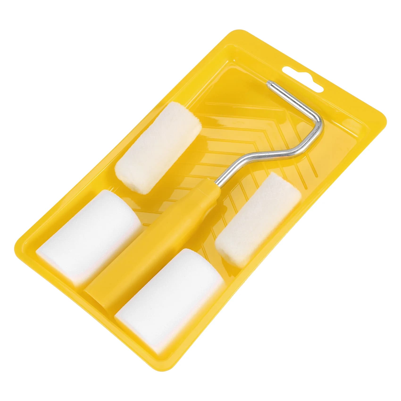 6Pcs Mini Decoration Kit For Paint Roller Paint Foam Set Small 2 Inch Paint Roller Trays for Wall Painting Repair Brush