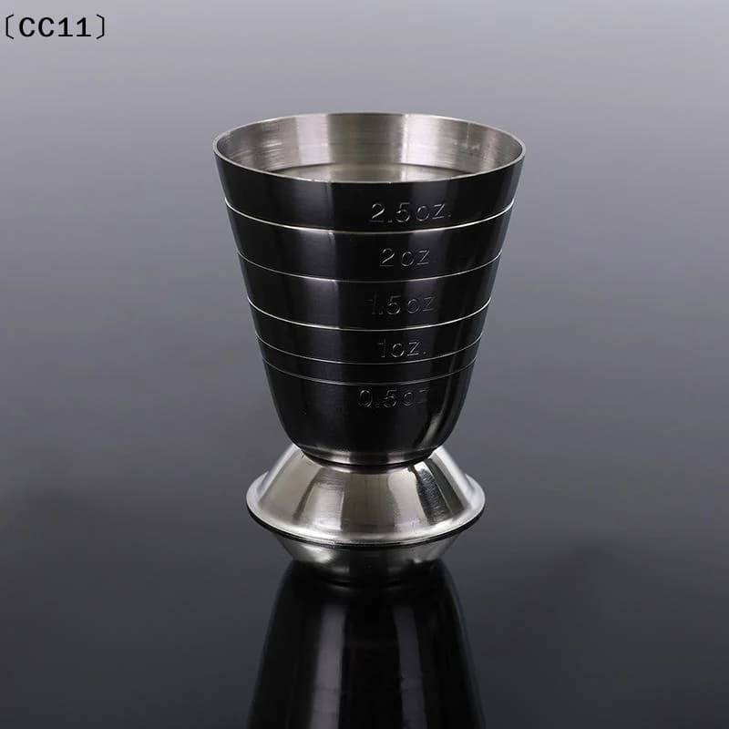 1/2 Pezzi Bicchiere da Cocktail con Misurino 75ml in Acciaio Inossidabile, Jigger per Cocktail, Accessorio per Bar e Feste〔CC11〕
