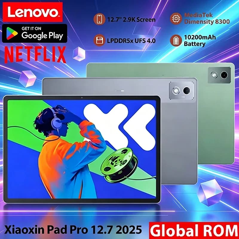 Lenovo Xiaoxin Pad pro 12.7 Tablet 2.9K 144Hz LCD MediaTek Dimensity 8300 LPDDR5x UFS 4.0 10200mAh WIFI Android Global ROM