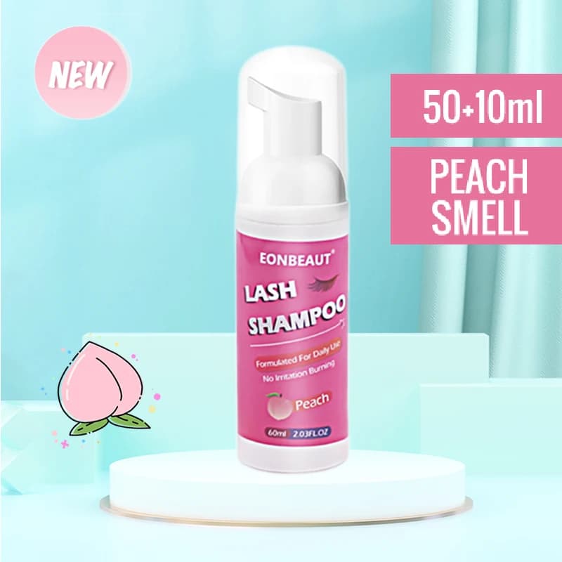 Lash Shampoo Mousse 60ml Estensione delle ciglia Ciglia finte Colla Pulizia Schiuma Pompa Design Nessuna stimolazione Accessori per strumenti di trucco