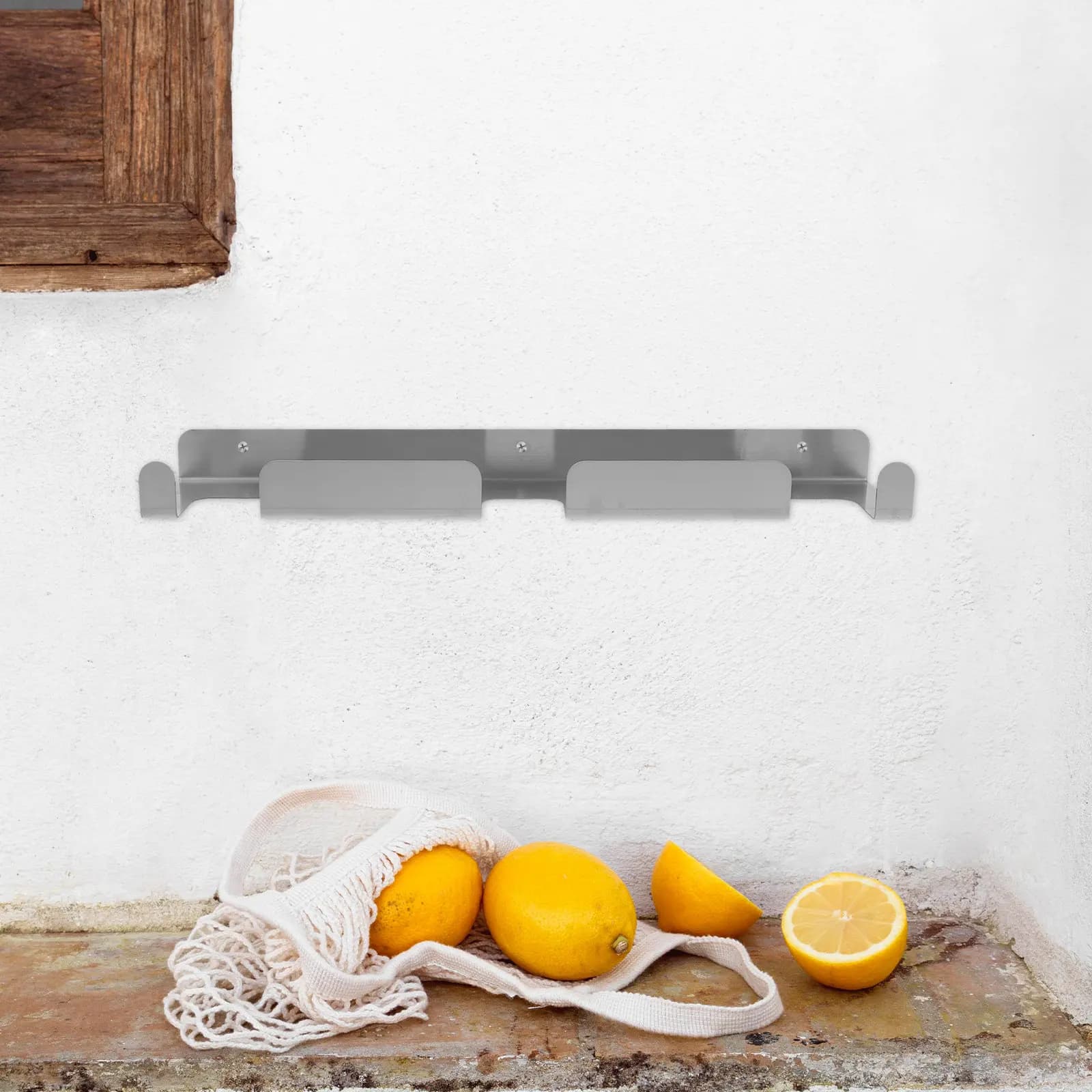 Pizza Peel Wall Rack Stainless Steel Punch Free Installation Pizza Shovels Organizer Holder Wall Mounted Kitchen Storage Display