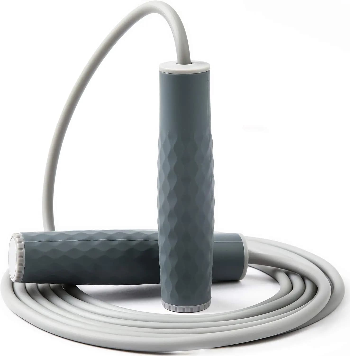 Corda per Saltare con Pesi 1LB, Corda Professionale Regolabile con Impugnature in Silicone, Corda Pesante per Cardio, Boxe e Resistenza