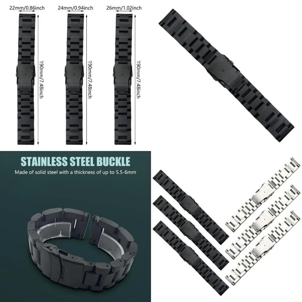 B03F Smartwatch Adjustable Band Bracelet Strap with Double Safety Clasp for Men Women