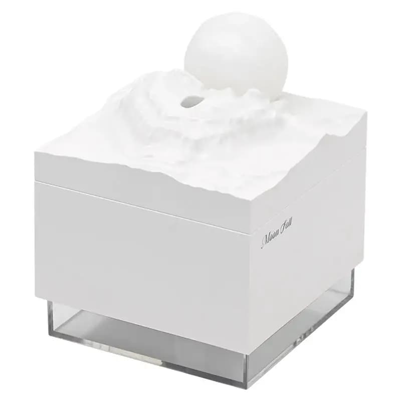 EYFL-Aroma Diffuser Umidificatore a nebbia fredda con LED, lampada a forma di luna, diffusore di oli essenziali e luce notturna