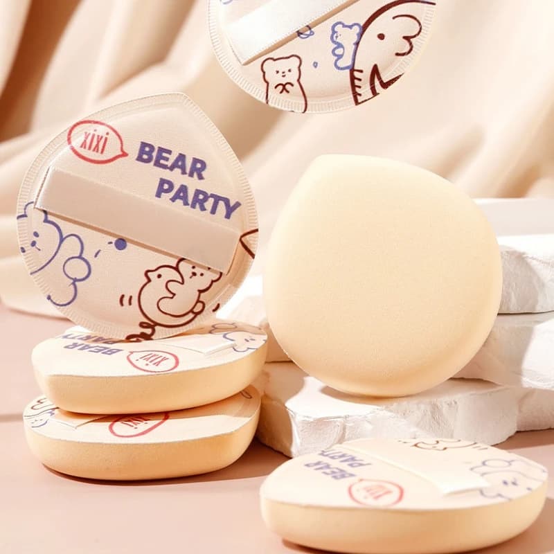 Bear Milk Coffee Cosmetic Puff Air Cushion BB Cream Foundation Concealer Makeup Sponge Soft Cotton Face MakeUp Women Beauty Tool