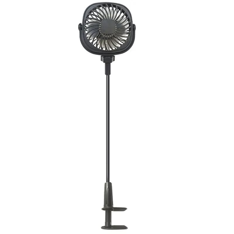 【Grande Offerta】Ventilatore portatile con clip retrattile per ufficio, ricaricabile tramite USB, 2200 mAh, elettrico, per mini passeggino, piccolo raffreddatore per Ou