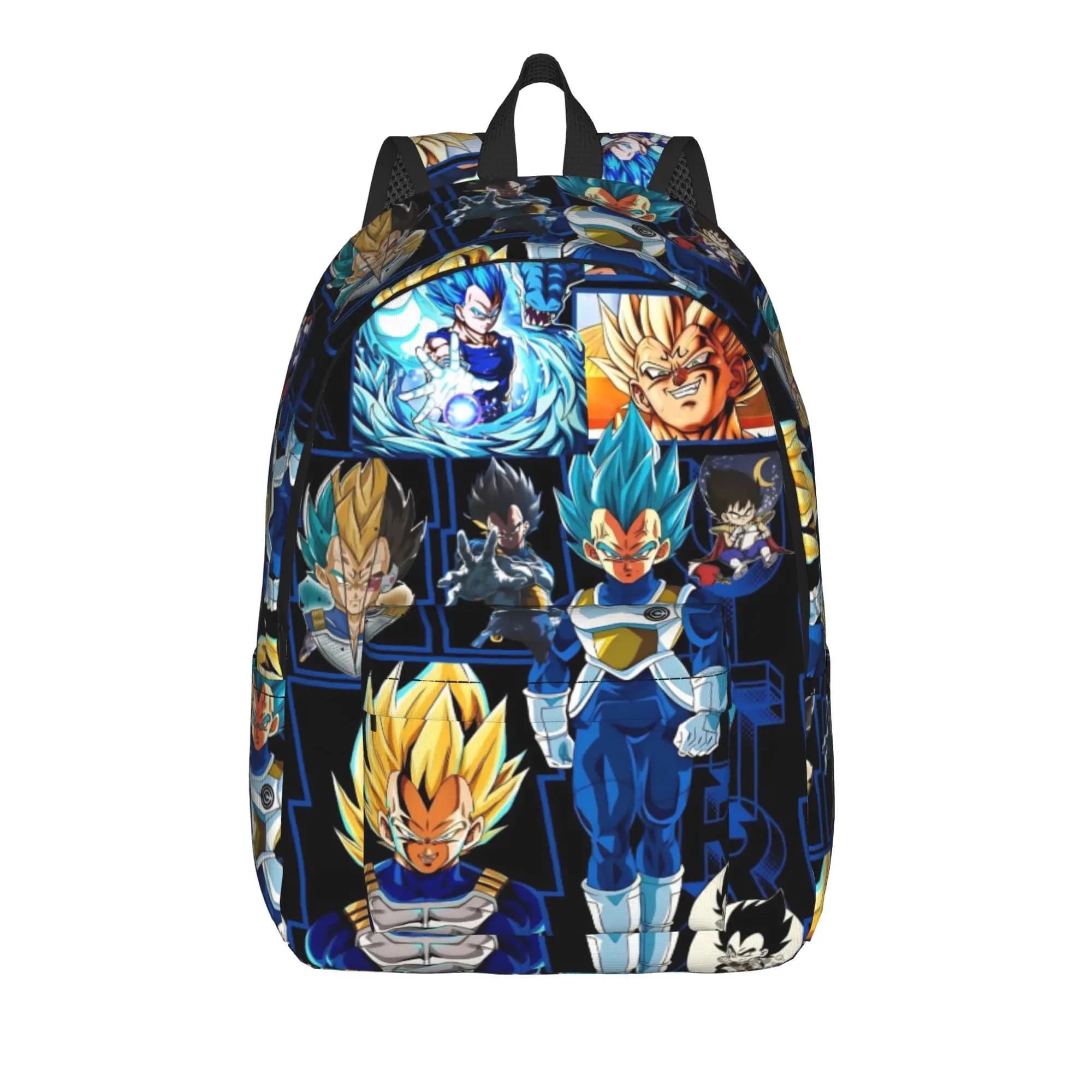 Dragon Ball Vegeta Blue Goku Backpack for Men Women Cool High School Work Daypack Laptop Computer Canvas Bags Sports
