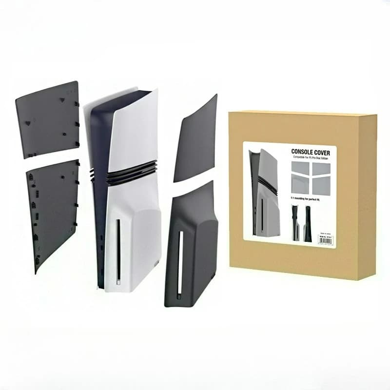 Cover Nera per PS5 Pro Versione Disc, Accessori per Console, Cover in Plastica per PS 5 Pro UHD, Pannelli di Copertura Neri