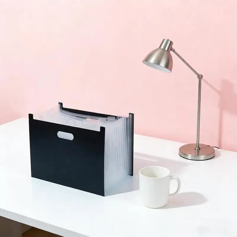 A4 Accordion Folder Clear Index Labels Expanding Document Folder File Organizer Desk Management For Office File Cabinet