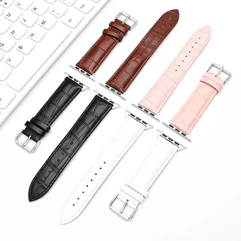 Doppio cinturino in pelle per Apple Watch Ultra2 10 9 8 7 46mm 45mm 41mm 44mm 40mm Bracciale cinturino iWatch 6 5 4 SE 3 42mm cintura