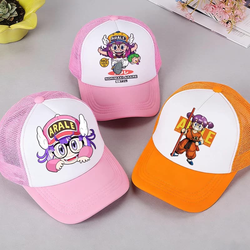 Cappellino da Baseball Slump Arale per Ragazze e Donne, Classico Anime Carino, Casual, Parasole, Regolabile, in Rete, per Bambini e Adulti, Cappello Sportivo, Regalo Kawaii