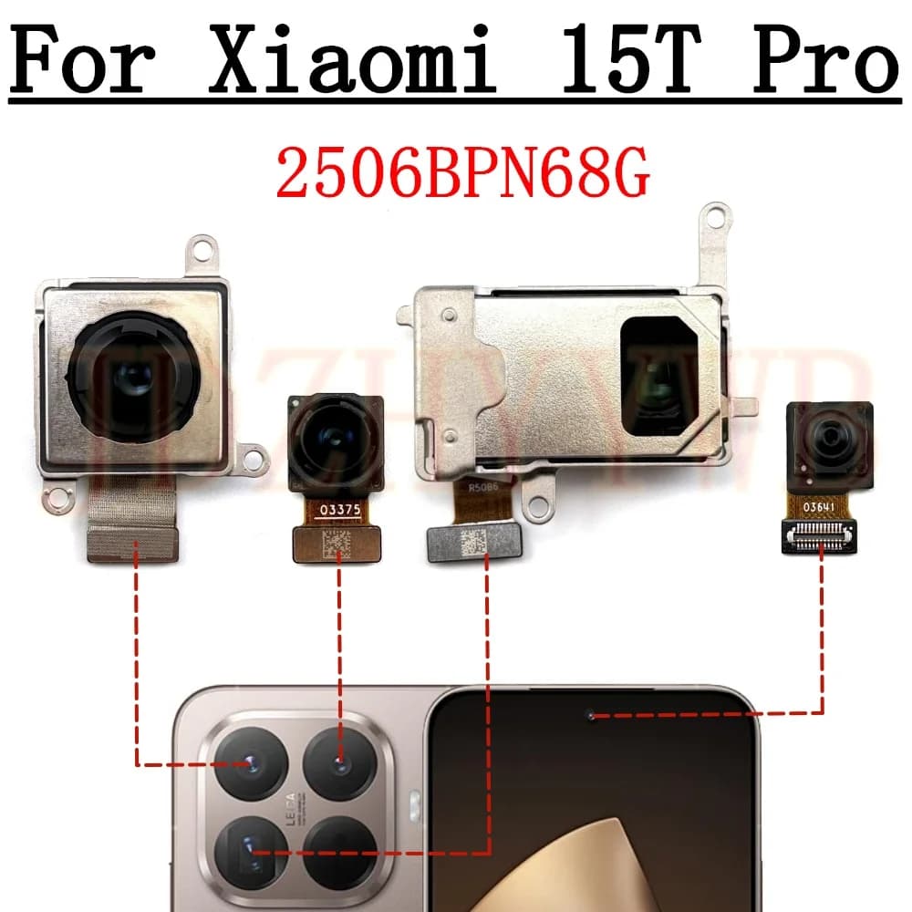Modulo Fotocamera Posteriore e Frontale per Xiaomi 15T Pro Mi15TPro 2506BPN68G con Cavo Flessibile