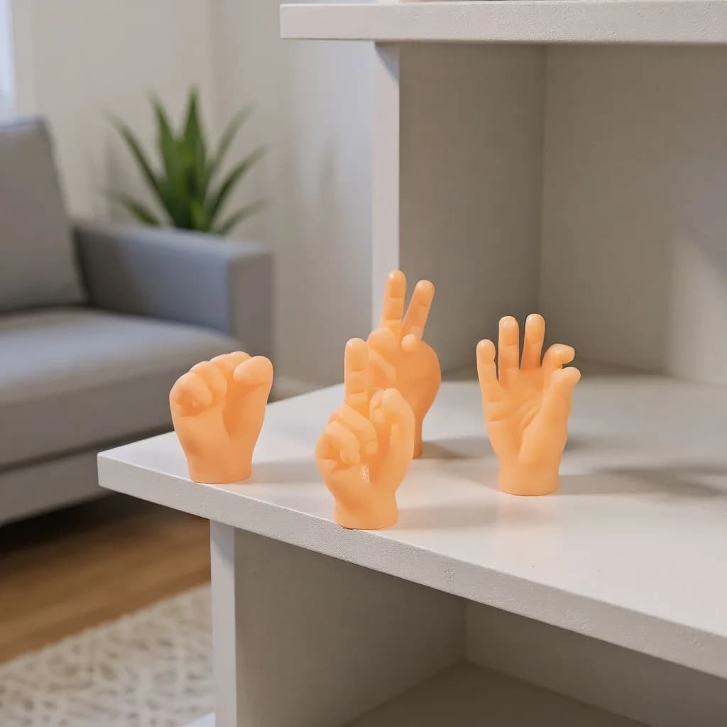 Divertenti Giocattoli a Forma di Mani e Dita, Mini Dita in Gomma per Scherzi, Marionette da Dito per Gatti, Gadget per Feste di Halloween