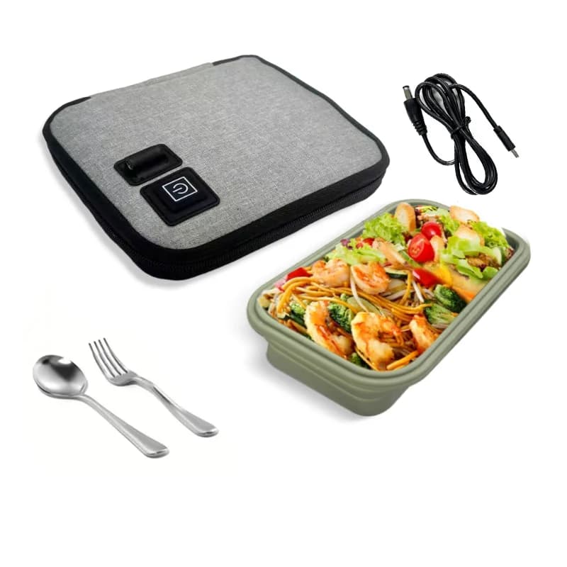 Lunch Box elettrico riutilizzabile con controllo digitale per la casa, l'auto, il campo all'aperto, l'uso domestico, la borsa scaldavivande