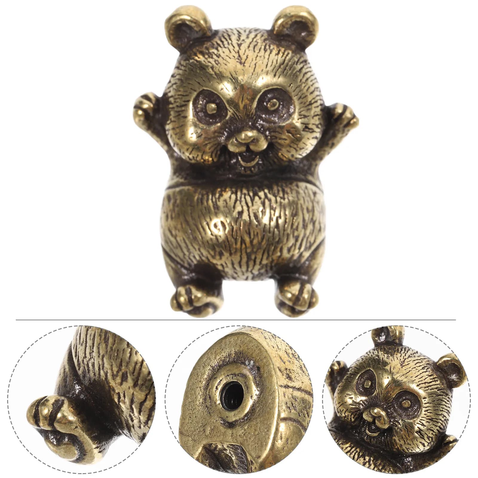 Maniglia per cassetto in ottone a forma di panda, pomello vintage per armadietto, maniglia unica per cassettiera, per camera da letto, soggiorno, cucina