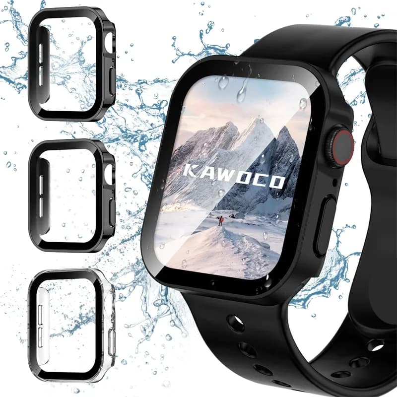 Tempered Glass Cover for Apple Watch 11-10 46mm 42mm 45mm 44-40mm straight edge Screen Protector Aple Watch Case Serie 7 8 9 SE
