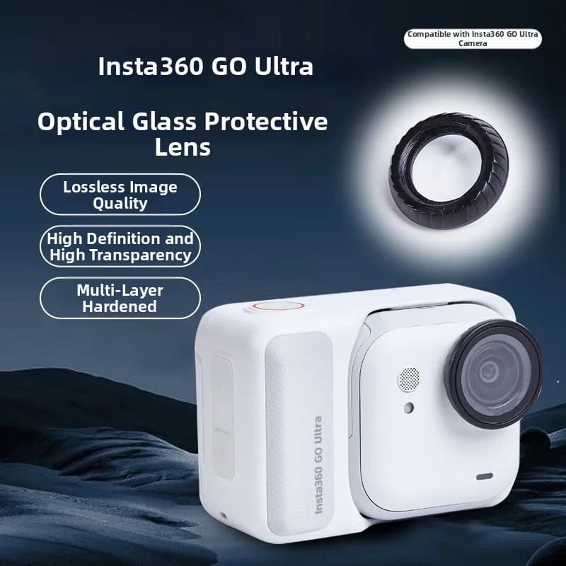 Protezione per obiettivo Protezione in vetro ottico Antiappannamento Lente protettiva antigraffio per Insta360 GO Ultra Action Camera Accessori