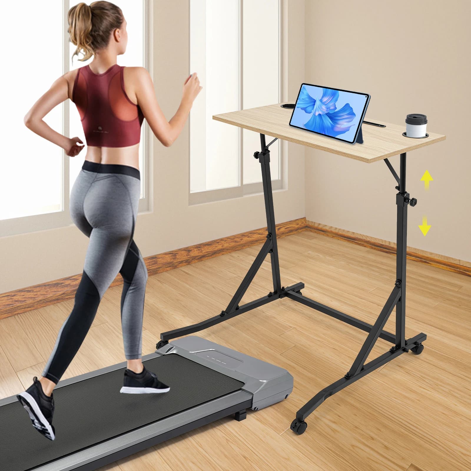 Scrivania per fitness regolabile per bici da allenamento Scrivania in piedi per ciclismo indoor e trainer per bici Scrivania per allenamento per ciclismo Scrivania per fitness