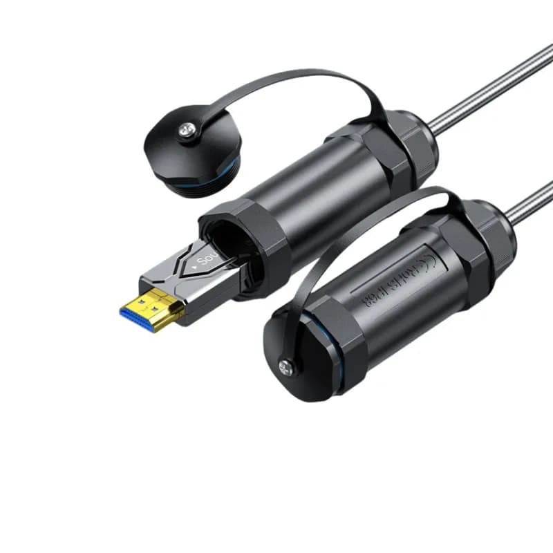 8K 2.1V 48Gbps gold plated DTECH 90 m gold plated fiber optic cable with waterproof shell