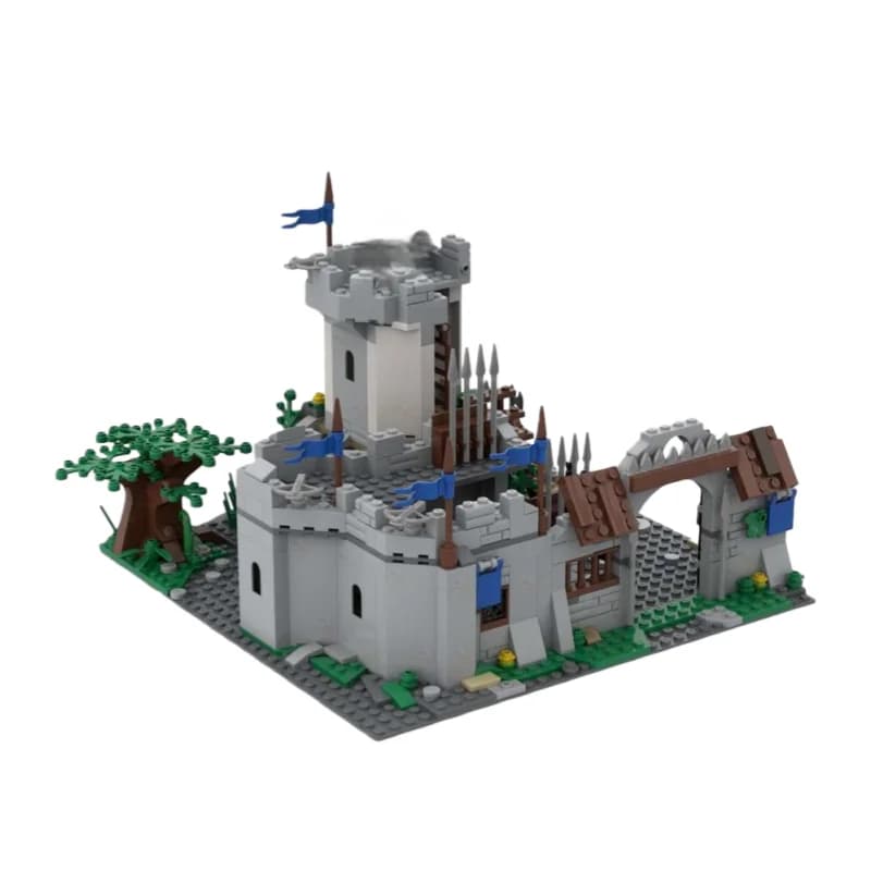 MOC Medieval Castle Series Model - Small Particle Building Blocks Toy Set with 702 Pieces - Suitable for All Enthusiasts to Asse