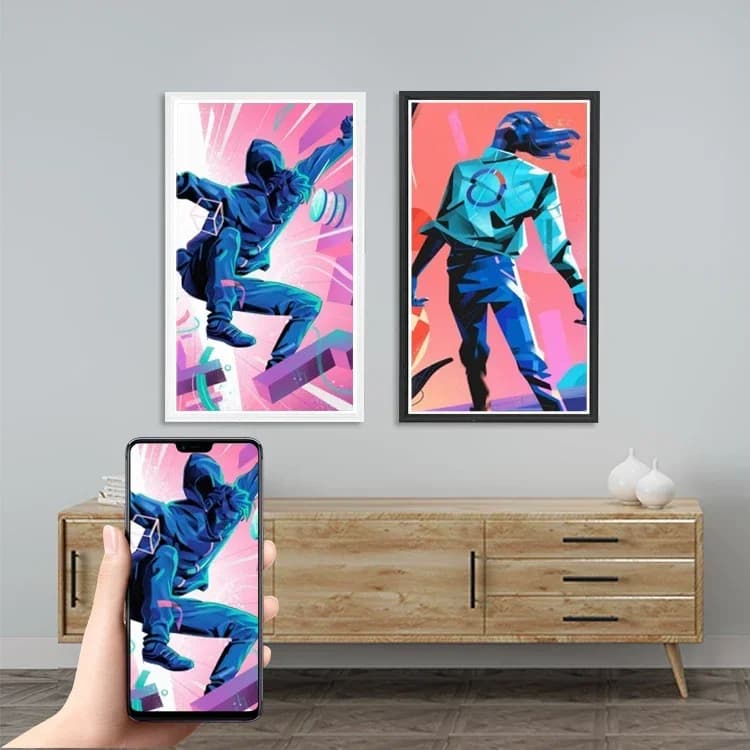 21.5 22 32 43 55 pollici personalizzato cloud foto video schermo nft portatile art wifi display nft cornice digitale