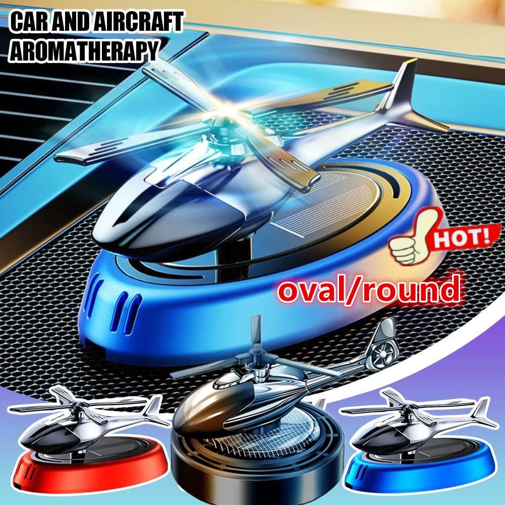 Helicopter Styling Solar Car air freshener Car Interior Decor Aromatherapy Car accessories Propeller rotary perfume diffuser