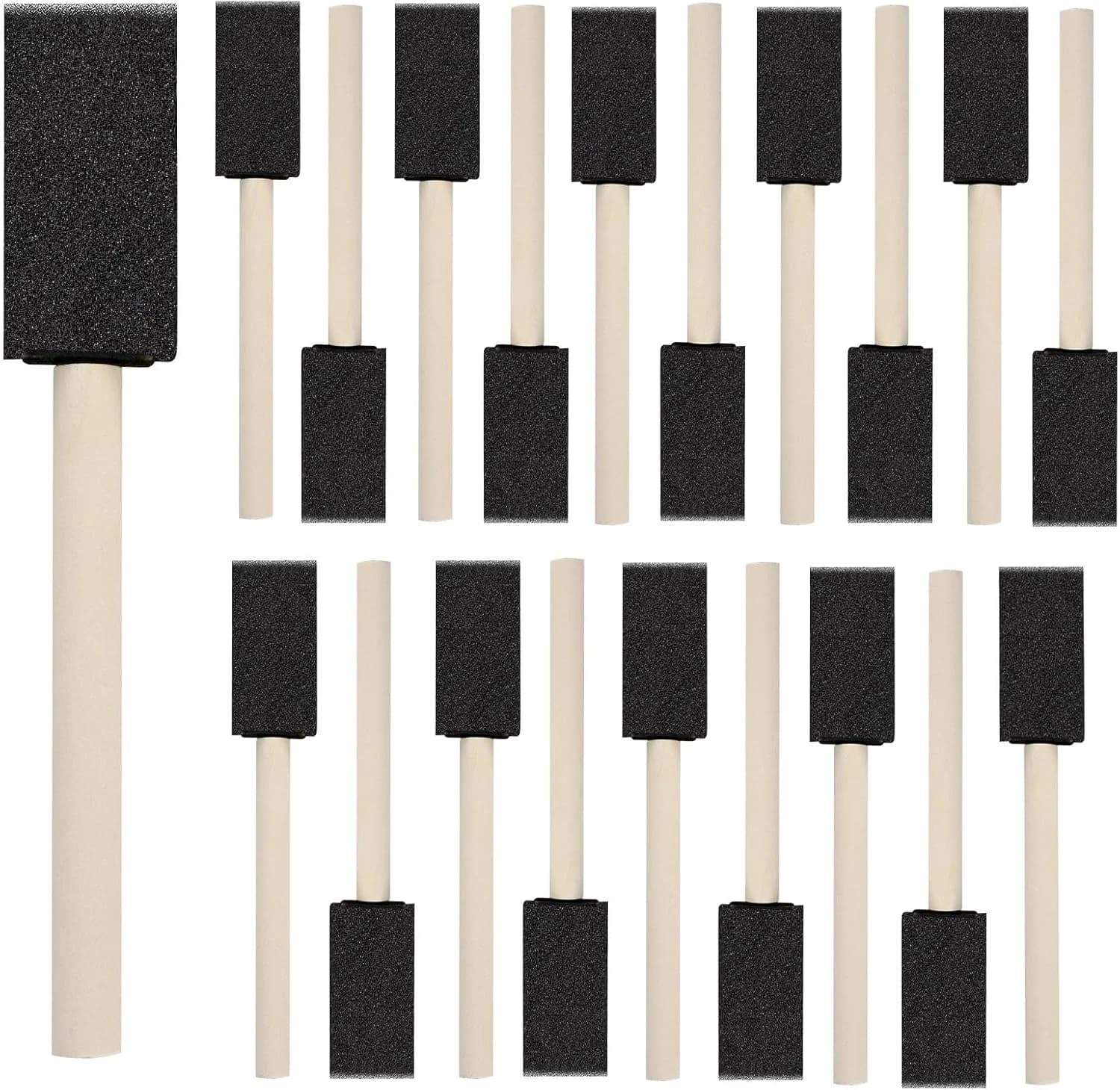 20 Pcs Foam Paint Brushes, 1'' Sponge Paint Brush, Foam Brushes for Painting, Craft, Staining, Varnish, Touch Up