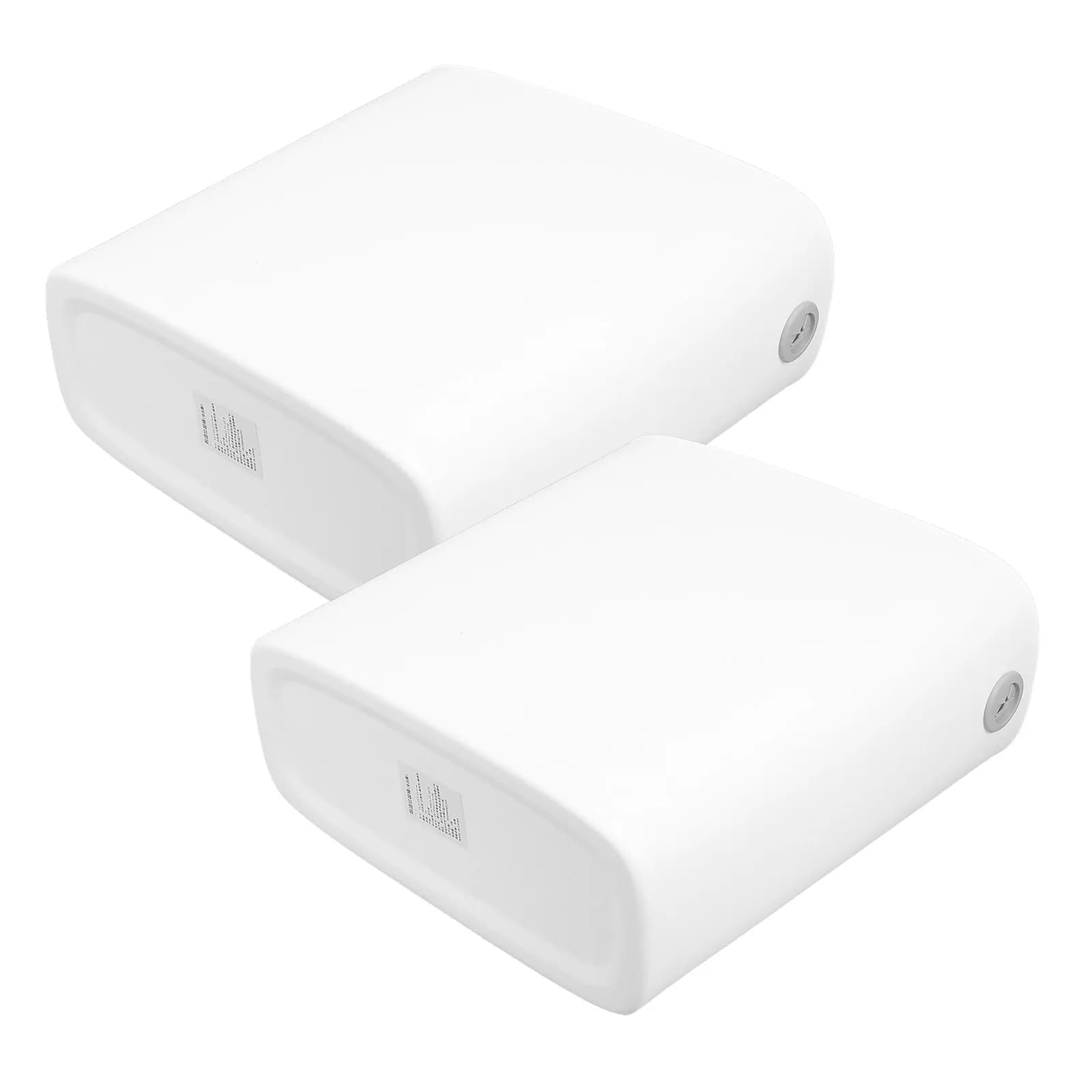 2 Pezzi Cestino per Rifiuti Sottile Bianco, Bidone della Spazzatura Stretto per Bagno, Cucina, Ufficio, Soggiorno, Camera da Letto, Contenitore per Riciclaggio in Plastica