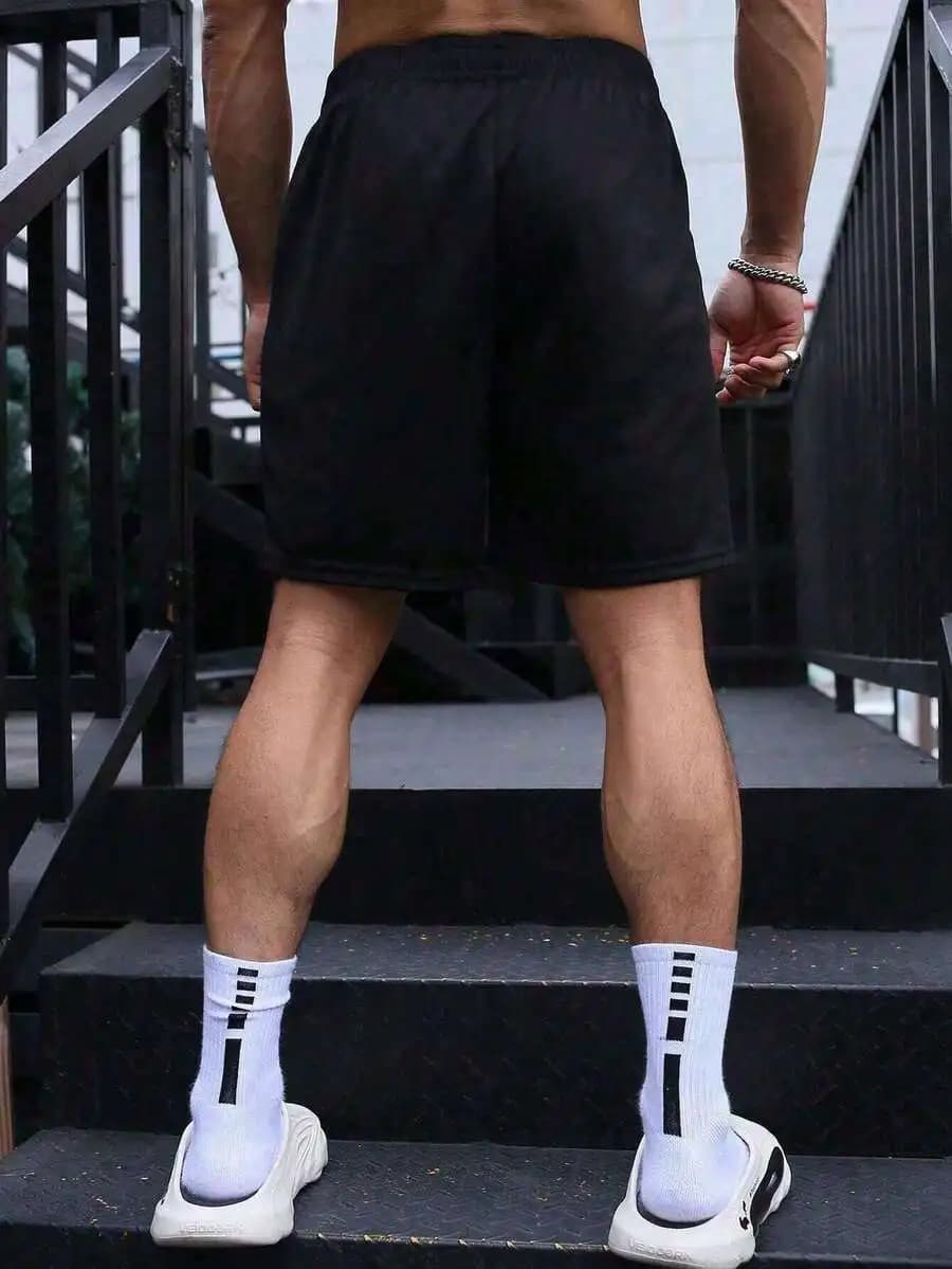 Mens Casual Drawstring Shorts With Pockets Breathable Comfort Regular Fit
