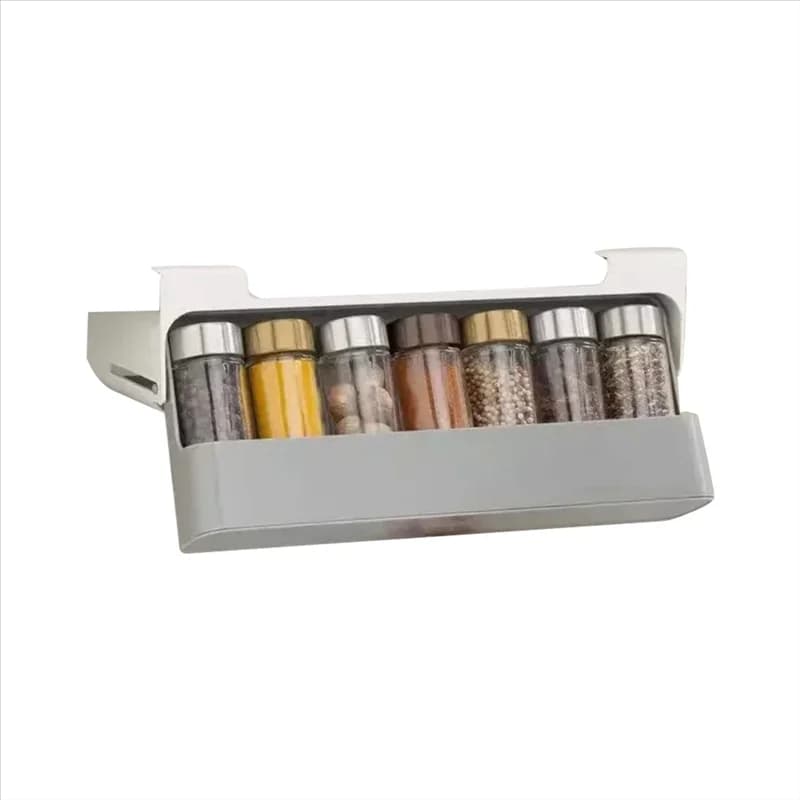 A93E-Spezie a parete Scatole per condimenti regolabili non perforate Set combinato di custodie per alimenti per barbecue