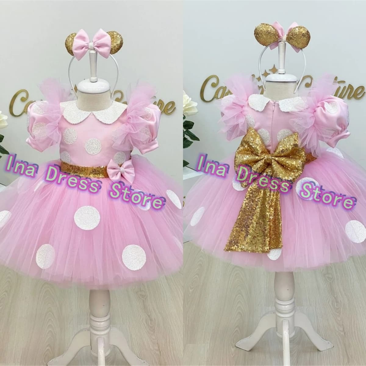 Bellissimo abito da ragazza di fiore rosa per matrimonio maniche corte in tulle gonfio piccola principessa abiti da sera da ballo per feste di compleanno per bambini